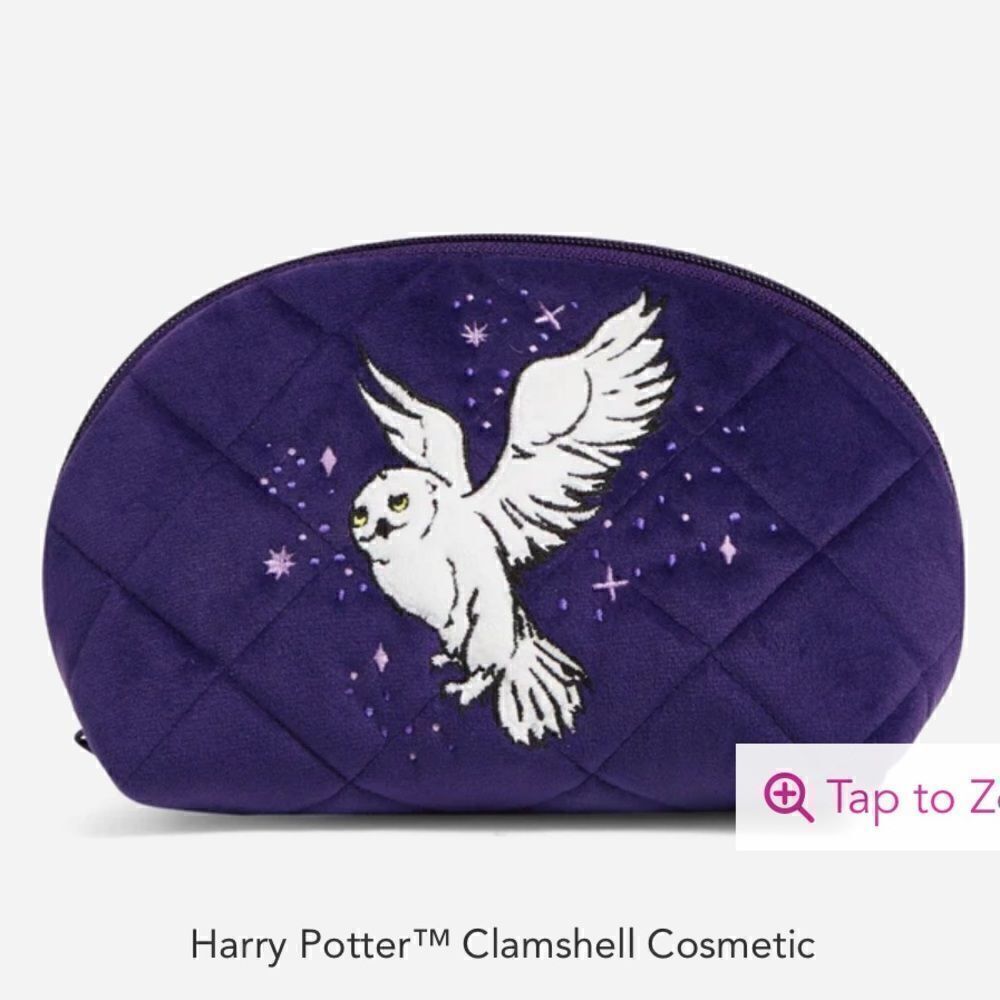 Vera Bradley Harry Potter Clamshell Cosmetic Bag in Velvet Forbidden Forest  NWT